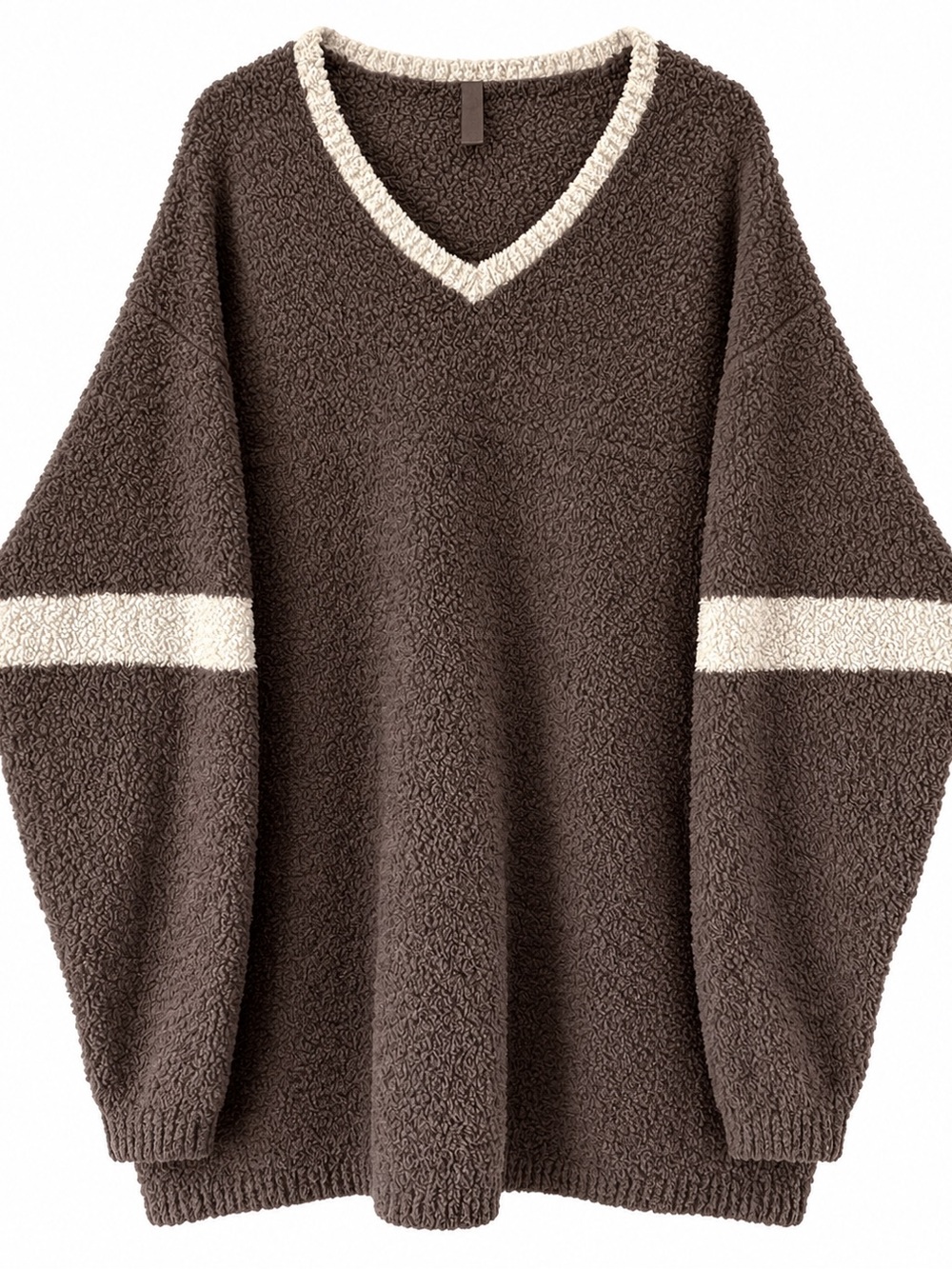 2X/3X
SKIMS Cozy Knit Oversized V-Neck Sweater Gray Ivory